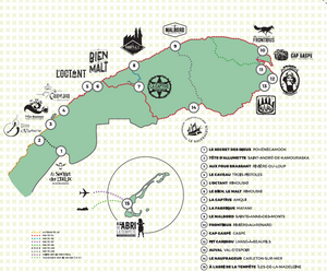 Carte des Microbrasseries de la Route des bières de l'est du Québec